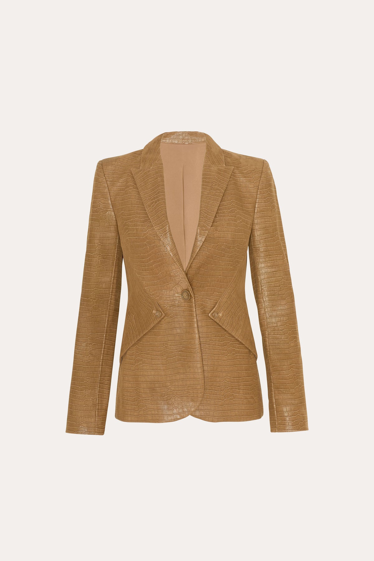 Elie Tahari Crocodile Panel Blazer