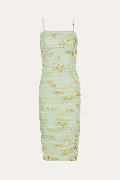 Elie Tahari Sierra Ruched Silk Chiffon Dress