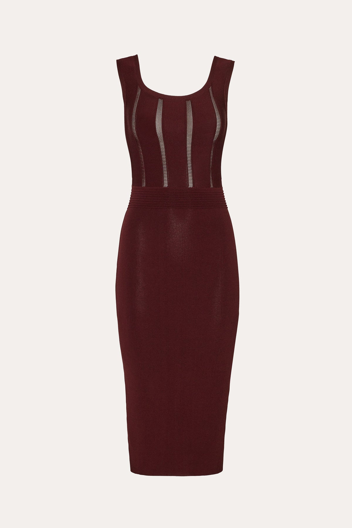 Elie Tahari Sylvie Milano Pointelle Midi Dress