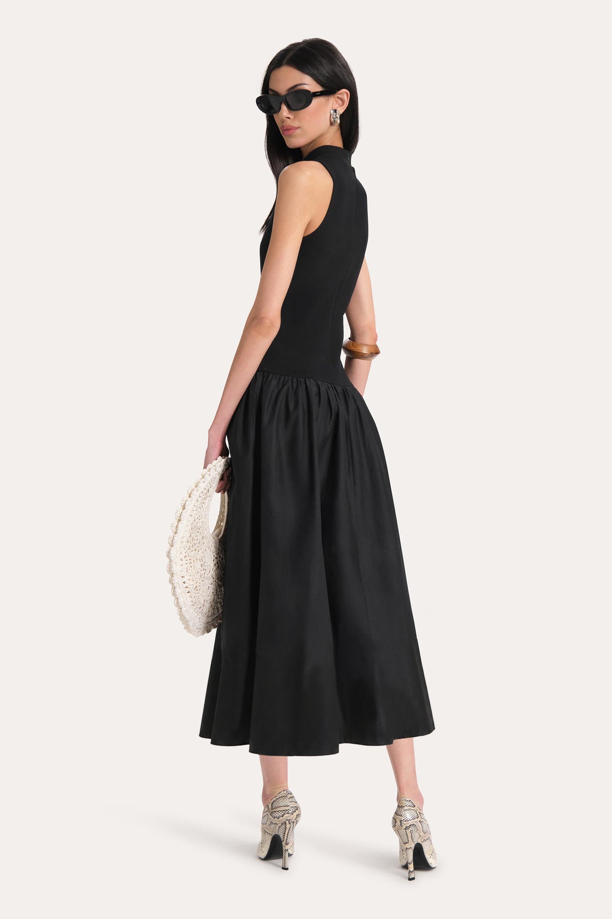 Elie Tahari Esme Cotton Poplin Ribbed Dress