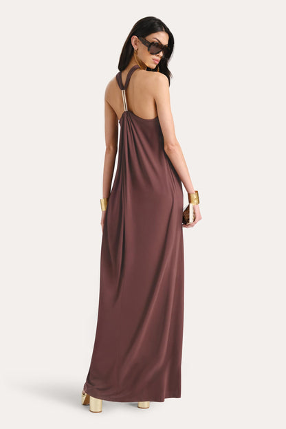 Elie Tahari Aurora Halterneck Maxi Dress