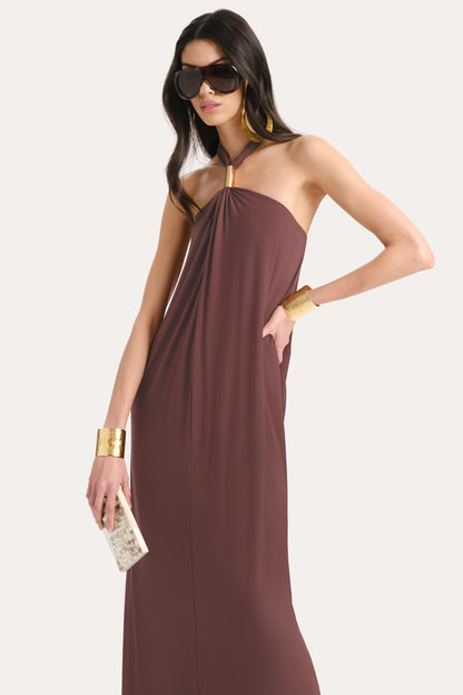 Elie Tahari Aurora Halterneck Maxi Dress