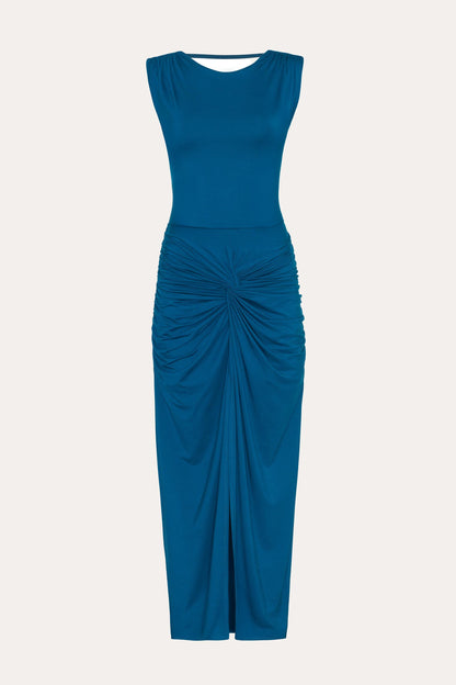 Elie Tahari Gwen Ruched Midi Dress