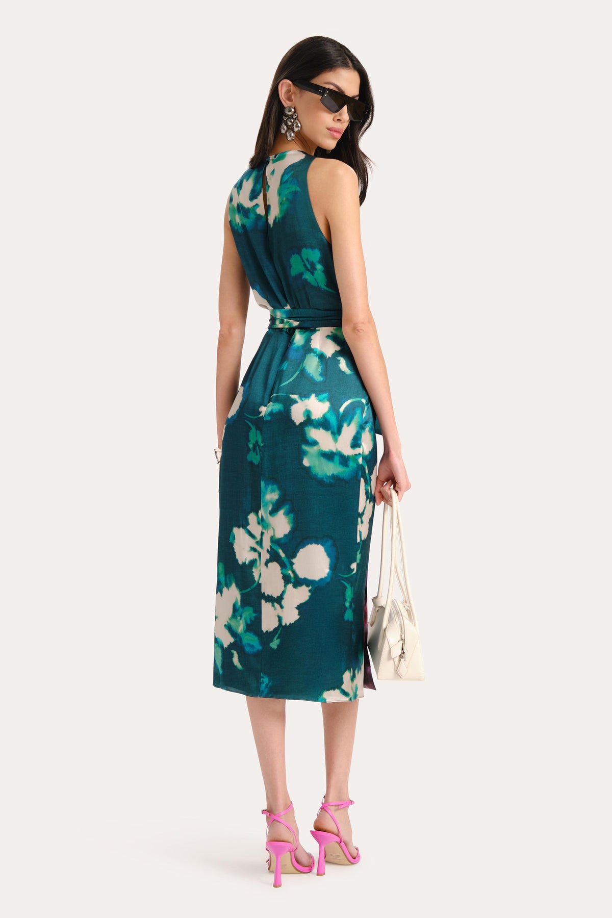 Elie Tahari Delilah-Rose Silk Midi Dress