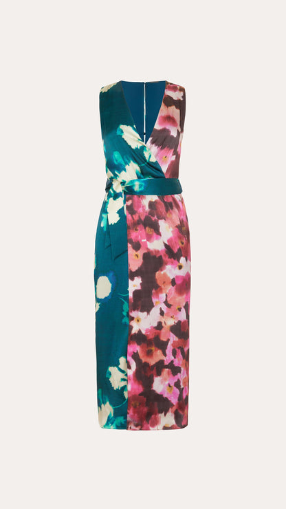 Elie Tahari Delilah-Rose Silk Midi Dress