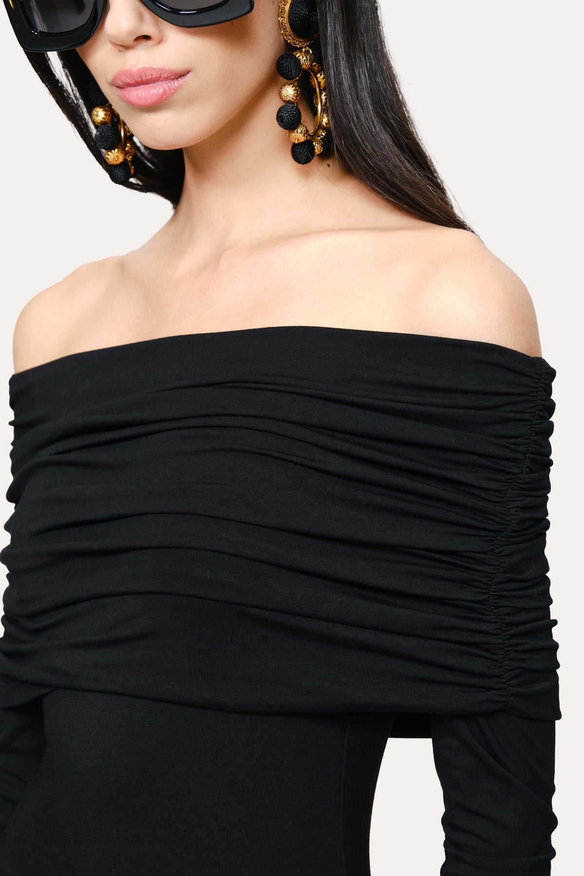 Elie Tahari Serena Off-Shoulder Dress