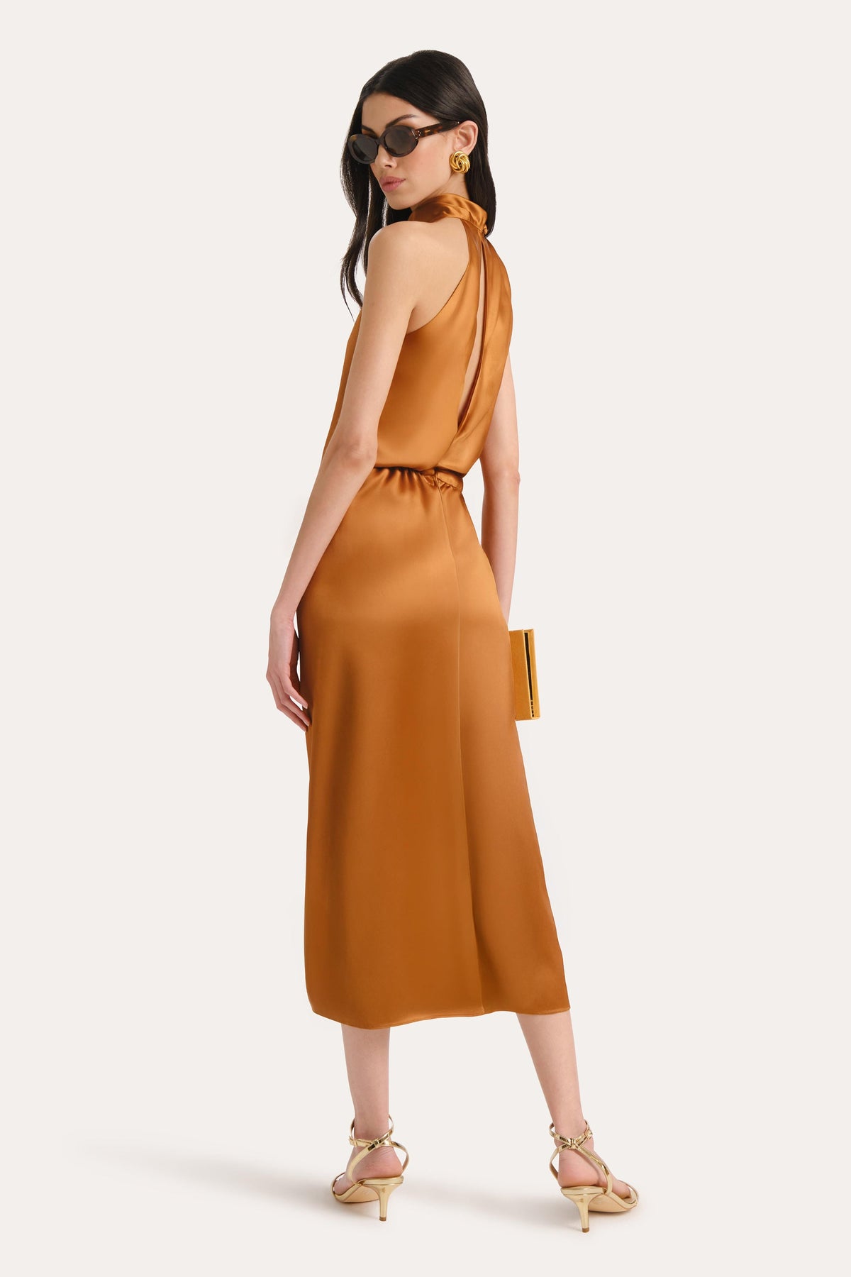 Elie Tahari Josephine Draped Halter Dress