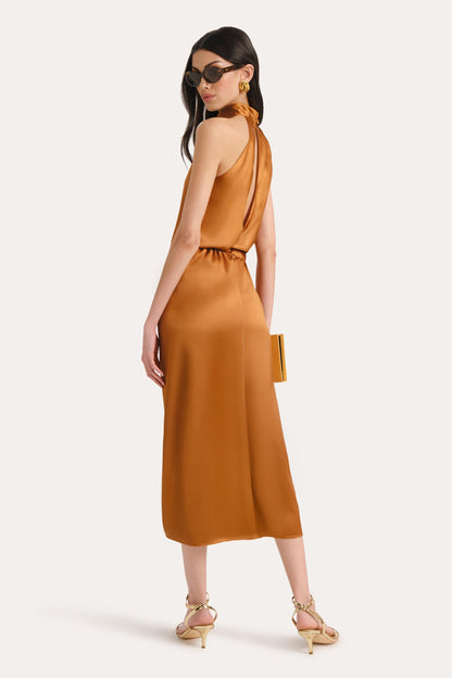 Elie Tahari Josephine Draped Halter Dress