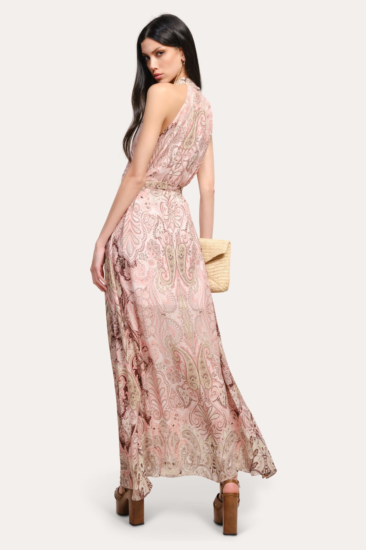 Elie Tahari Annie Silk Halter Dress