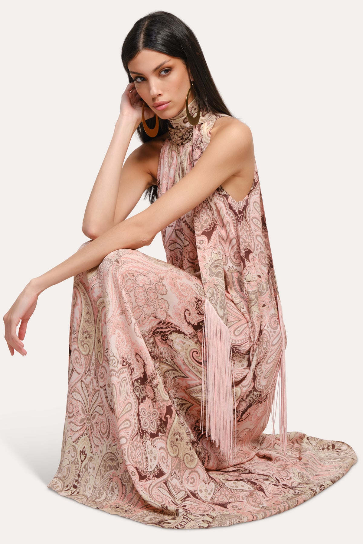Elie Tahari Annie Silk Halter Dress