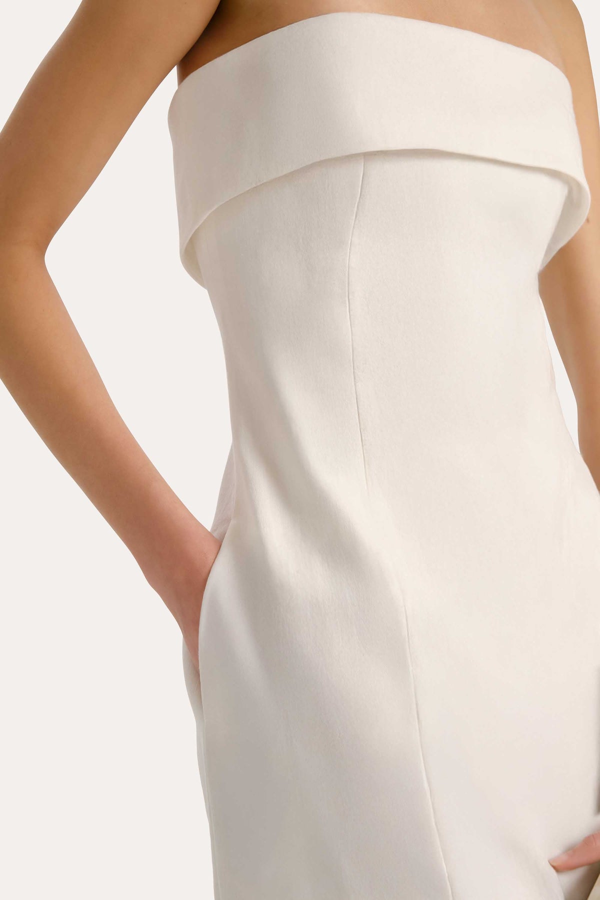 Elie Tahari Lauren Linen Foldover Mini Dress