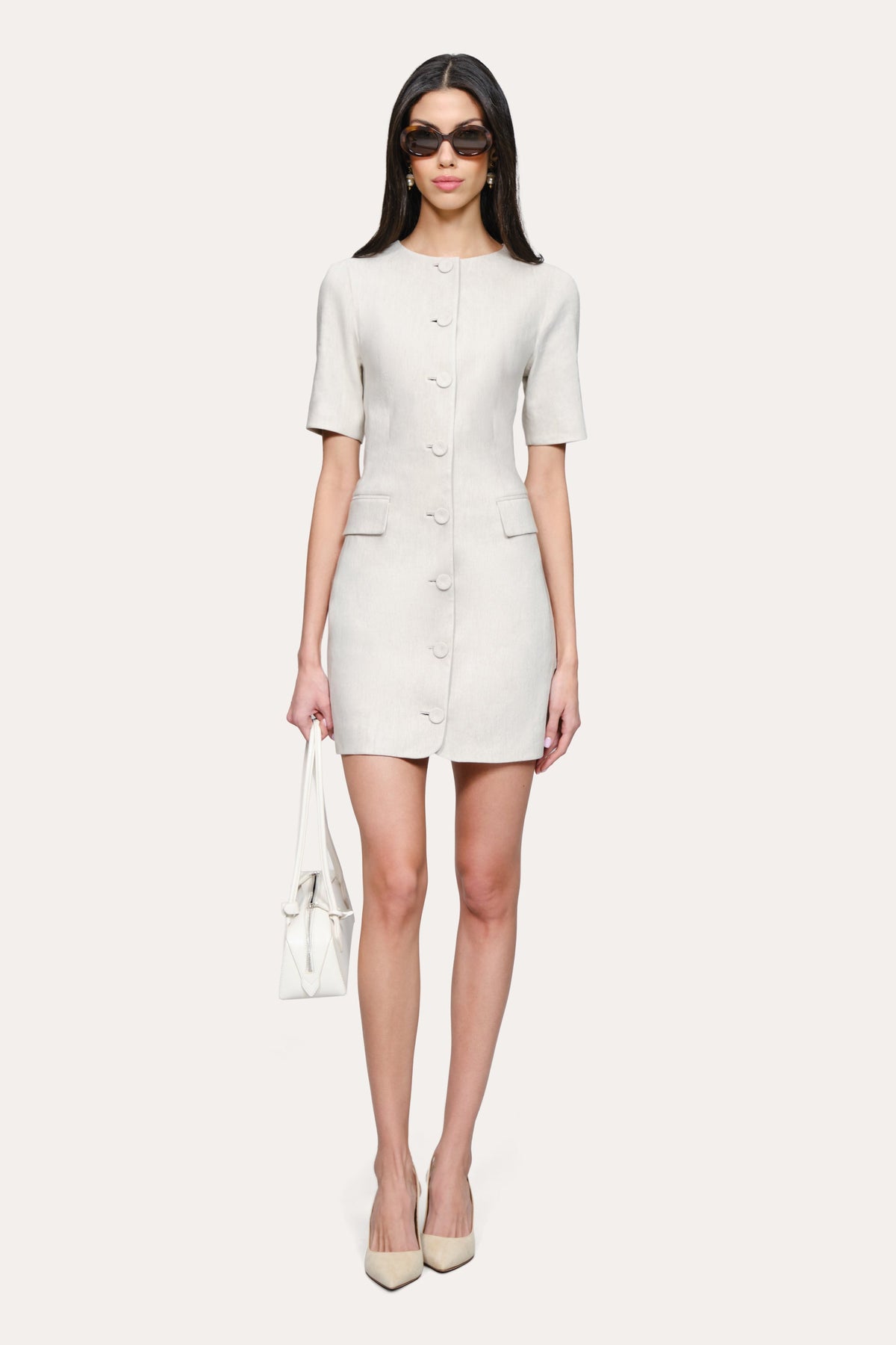 Elie Tahari Kaia Linen Mini Dress