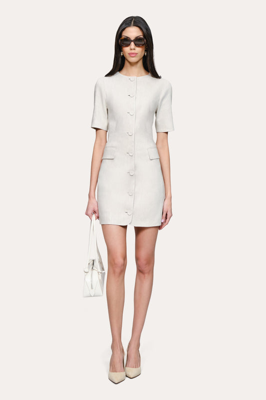 Elie Tahari Kaia Linen Mini Dress