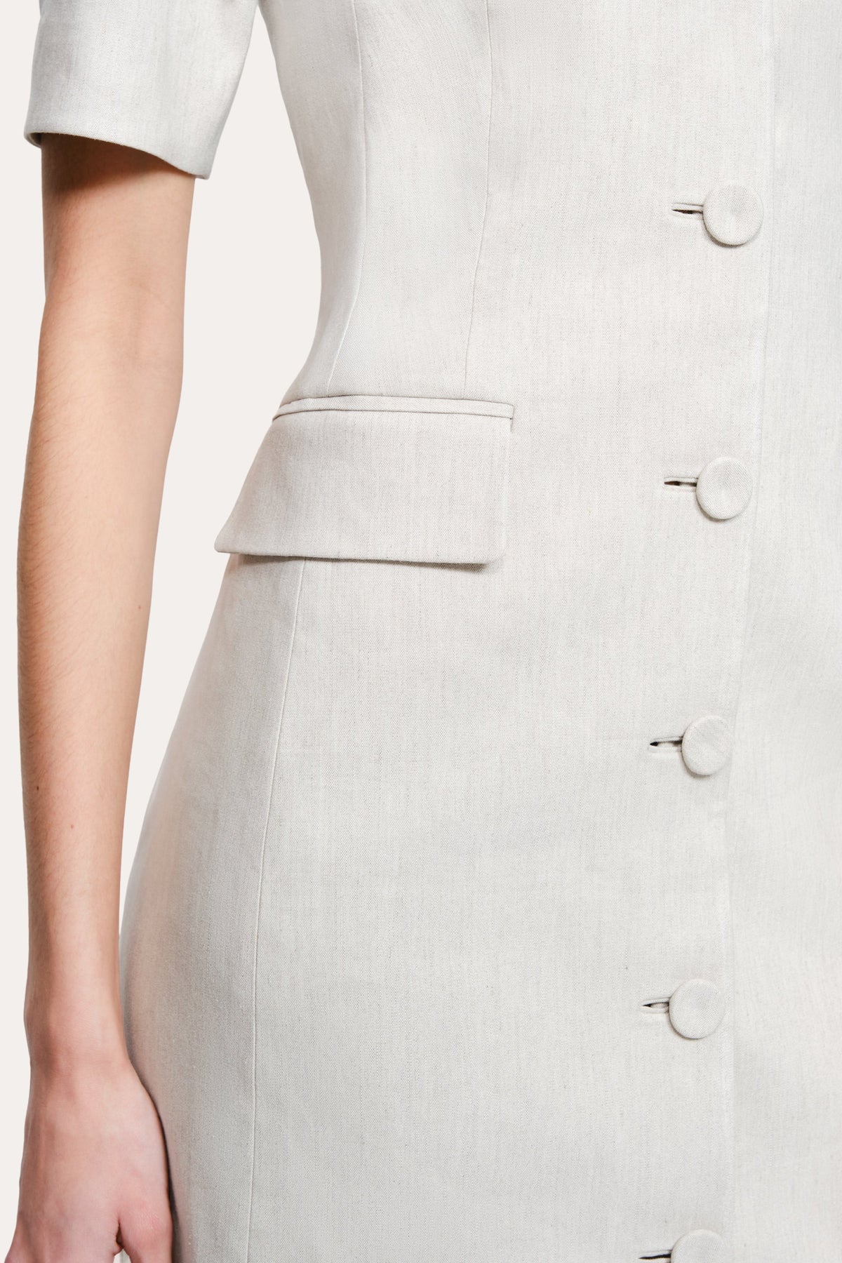 Elie Tahari Kaia Linen Mini Dress