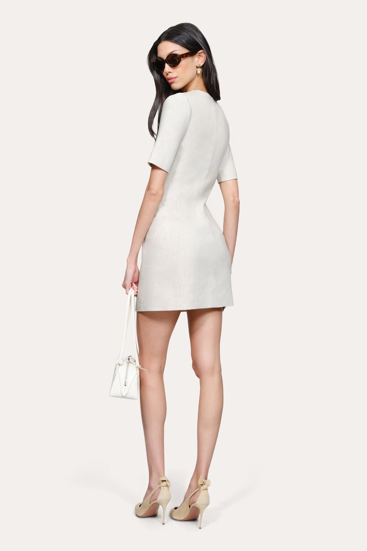 Elie Tahari Kaia Linen Mini Dress