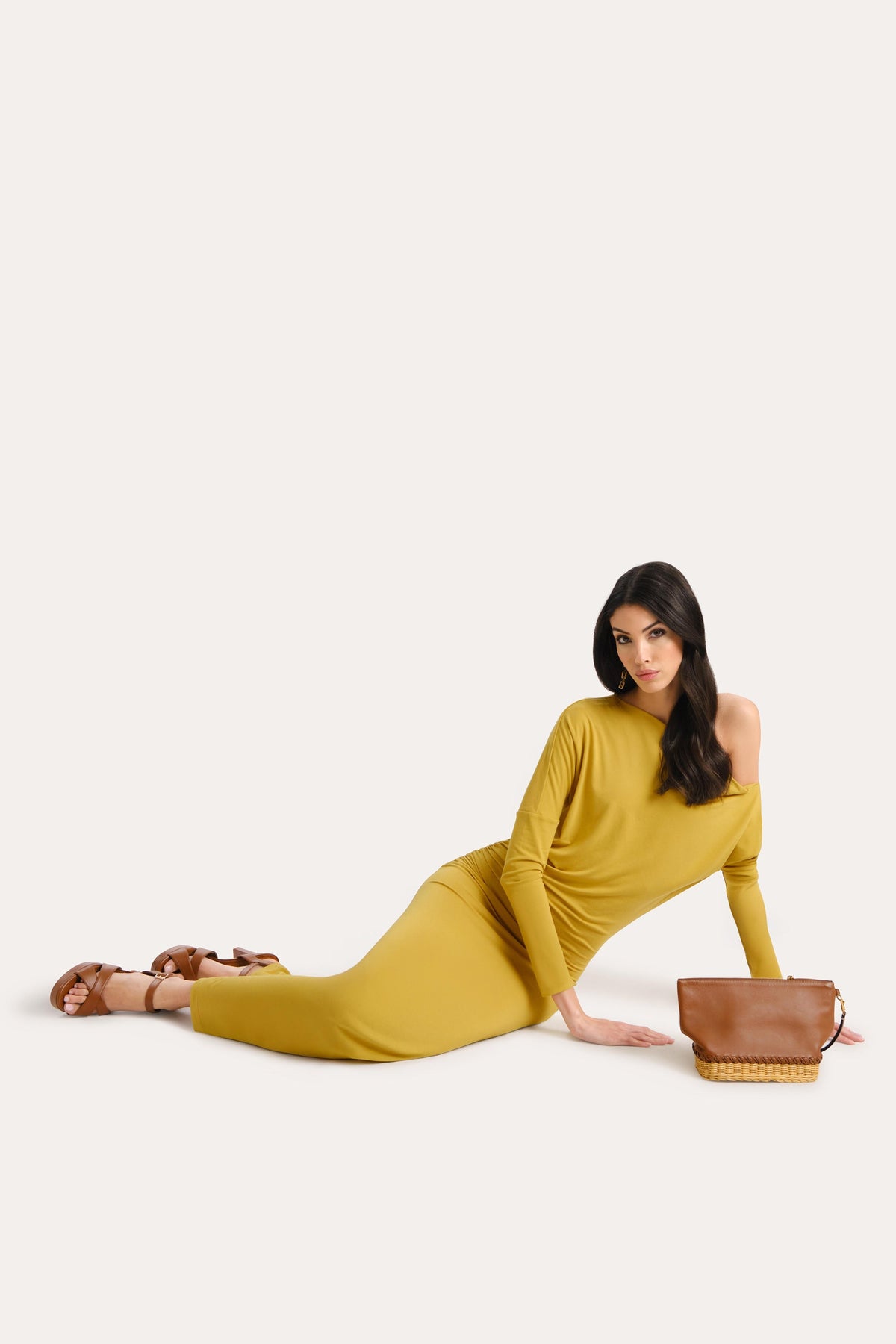 Elie Tahari Maia Off-Shoulder Maxi Dress