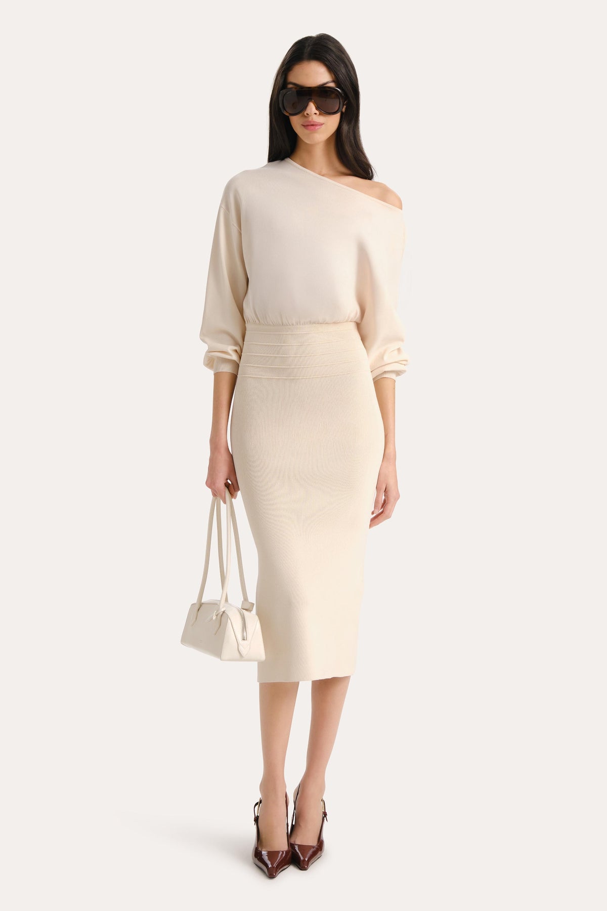 Elie Tahari Yara Milano Knit Midi Dress