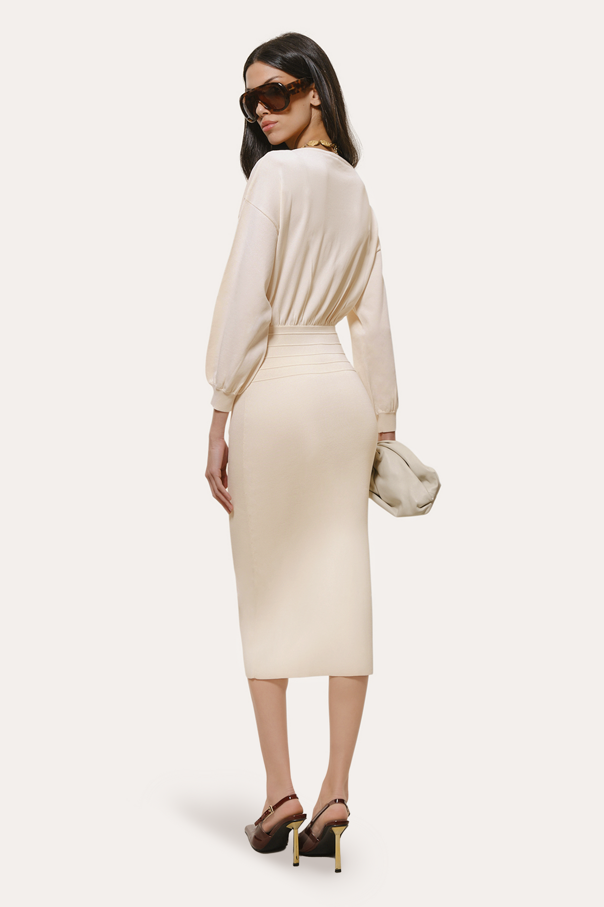 Elie Tahari Yara Milano Knit Midi Dress