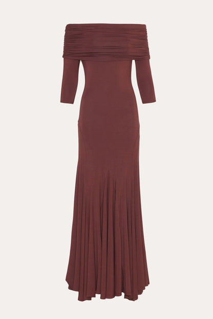 Elie Tahari Olympia Off-Shoulder Flare Dress