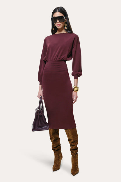 Elie Tahari Yara Milano Knit Midi Dress