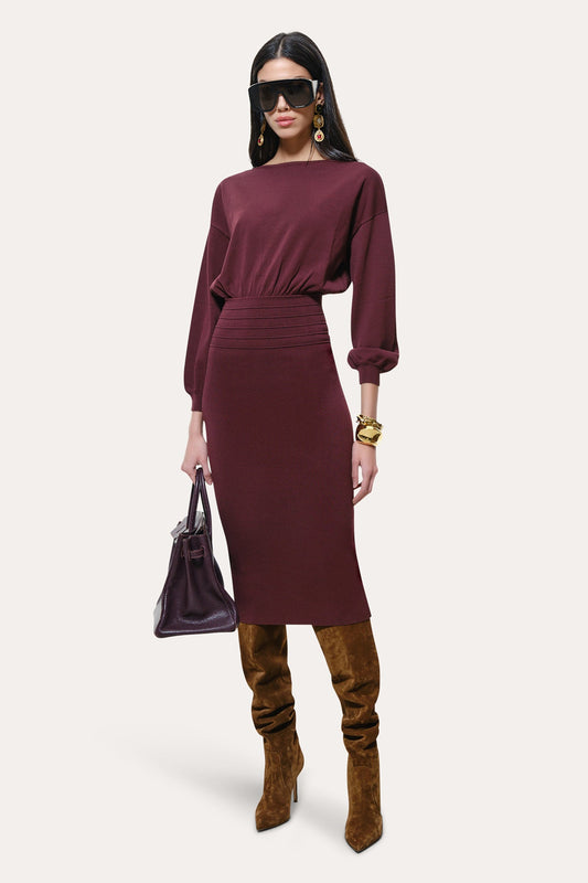Elie Tahari Yara Milano Knit Midi Dress