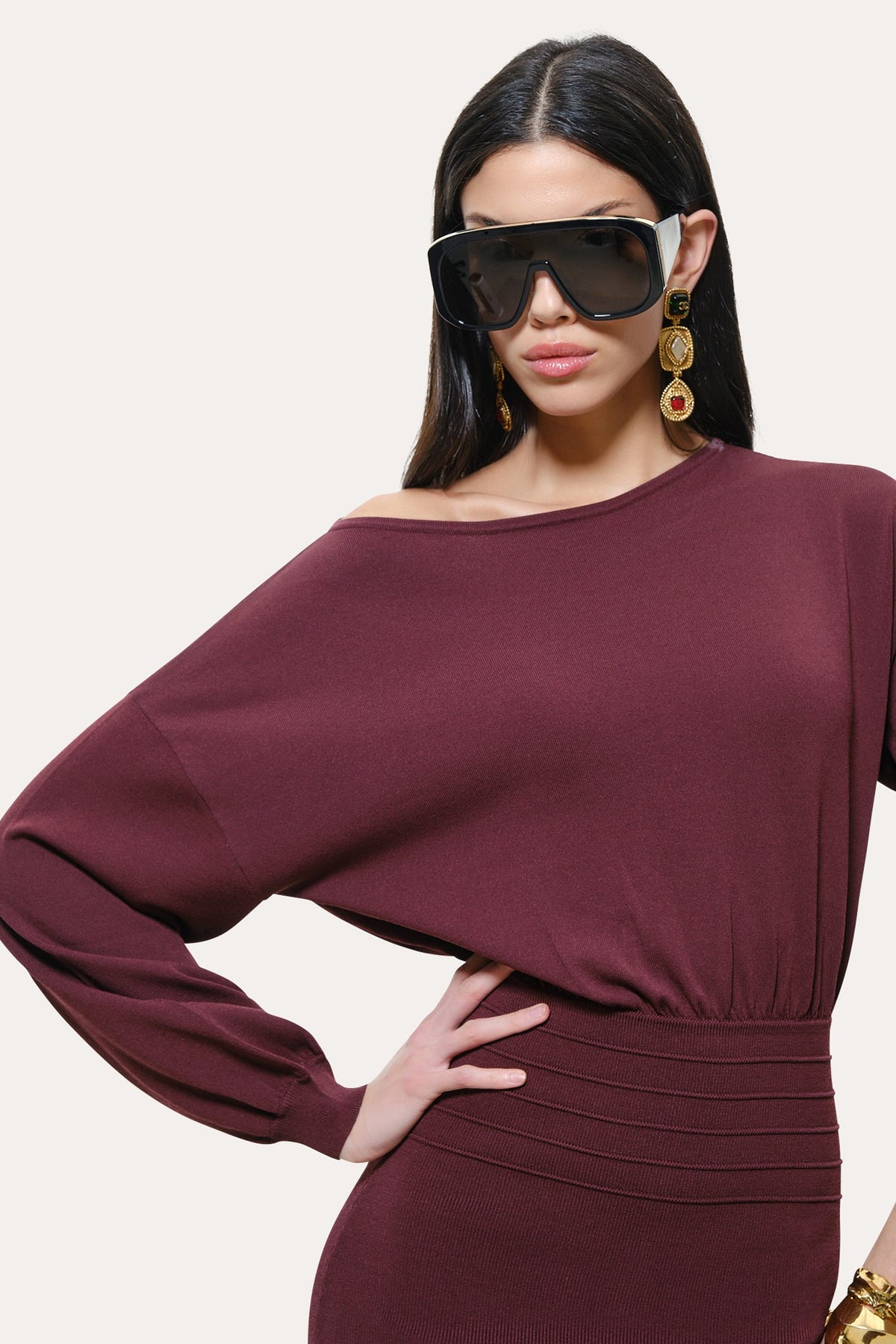 Elie Tahari Yara Milano Knit Midi Dress