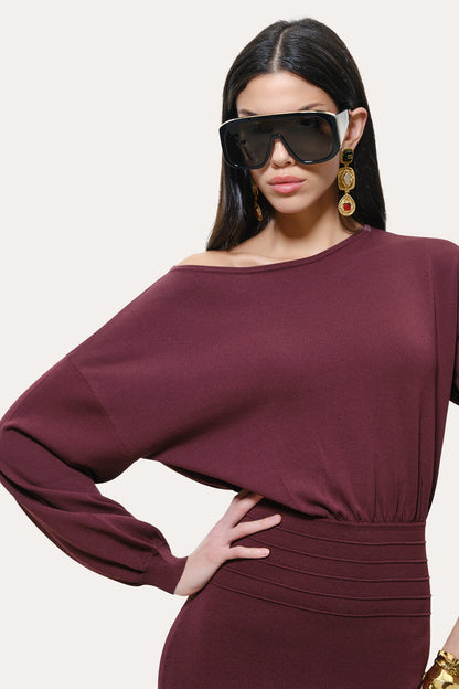 Elie Tahari Yara Milano Knit Midi Dress