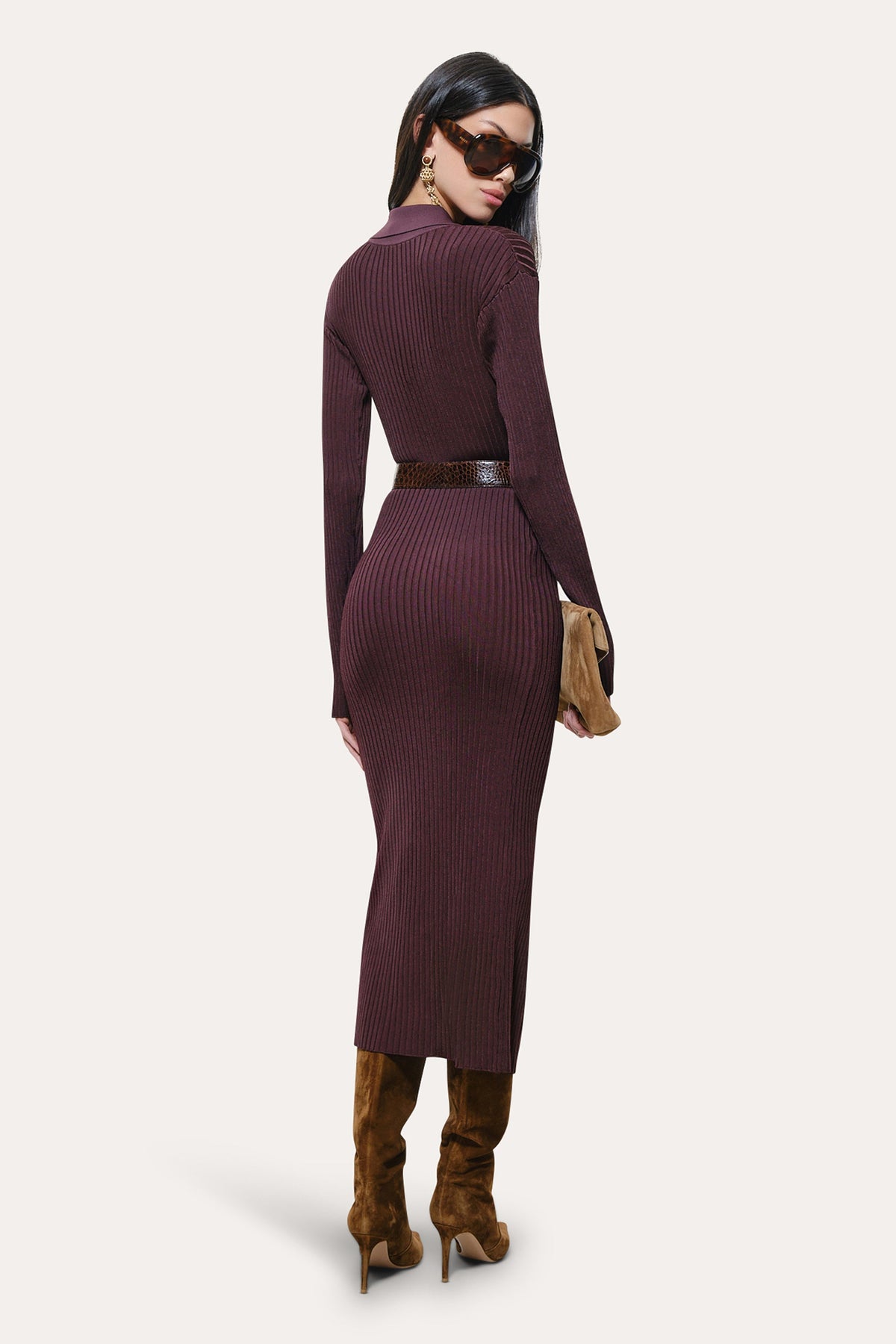 Elie Tahari Roxanne Ribbed Duster Dress