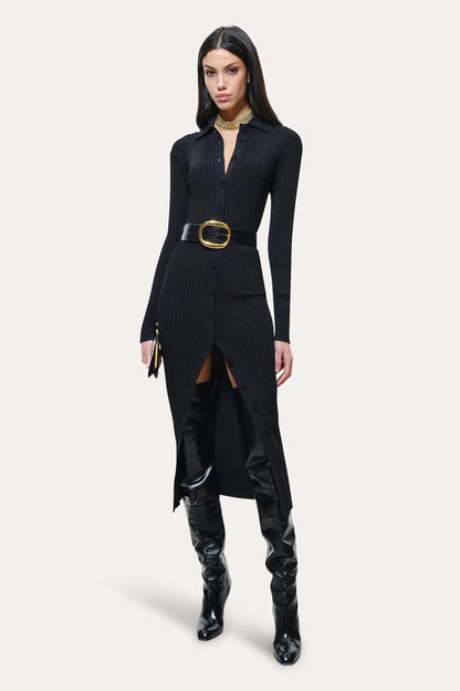 Elie Tahari Roxanne Ribbed Duster Dress