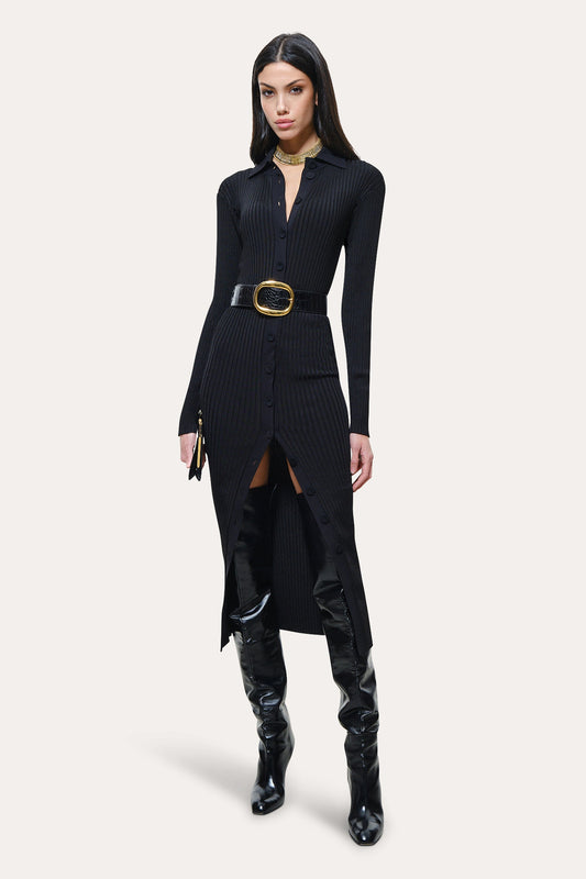 Elie Tahari Roxanne Ribbed Duster Dress