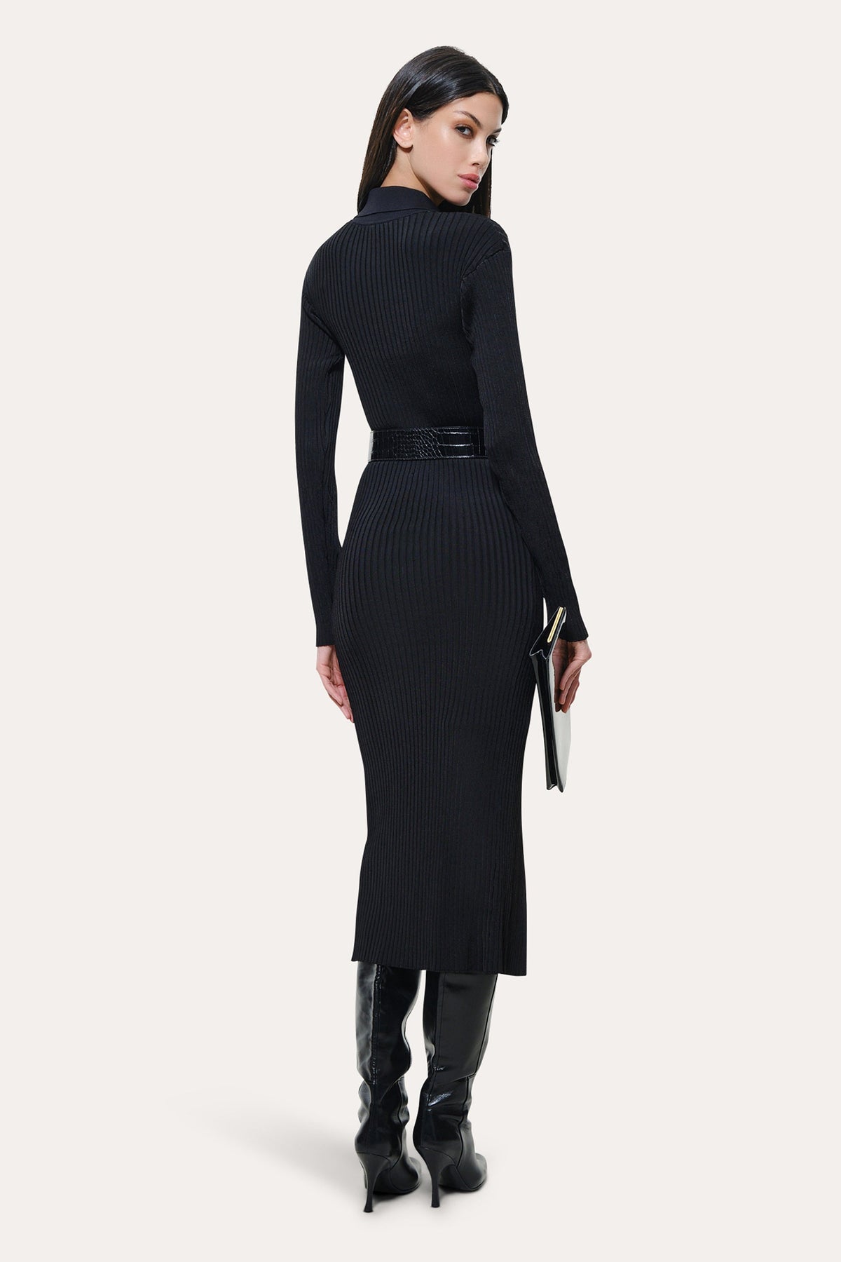 Elie Tahari Roxanne Ribbed Duster Dress