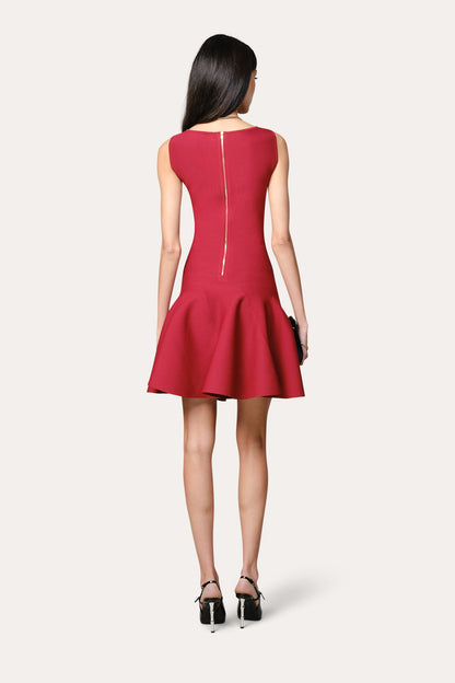 Elie Tahari Milano Sculpt Sleeveless Flare Dress