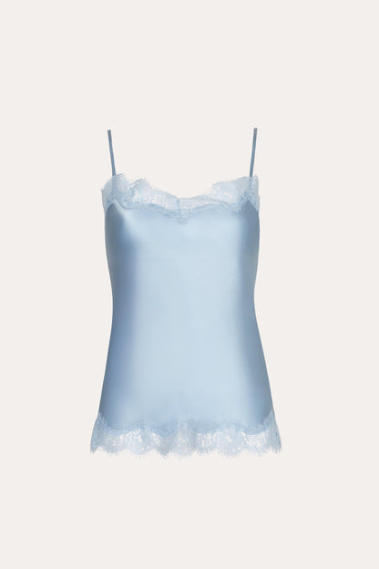 Elie Tahari Brooke Silk Charmeuse Lace Trim Cami