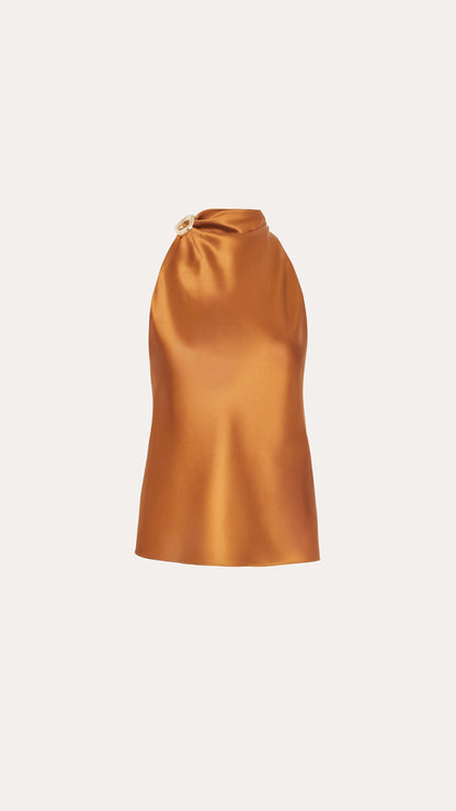 Elie Tahari Shira Asymmetric Drape Top