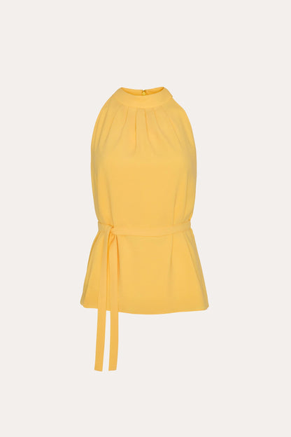 Elie Tahari Amina Fluid Crepe Halter Top