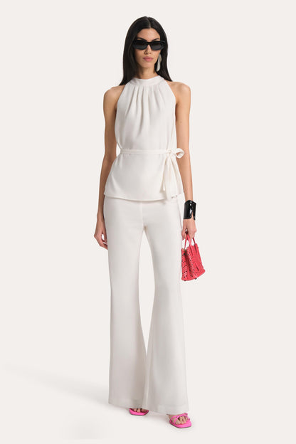 Elie Tahari Amina Fluid Crepe Halter Top