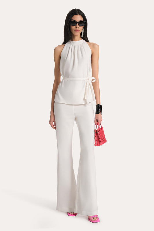 Elie Tahari Amina Fluid Crepe Halter Top