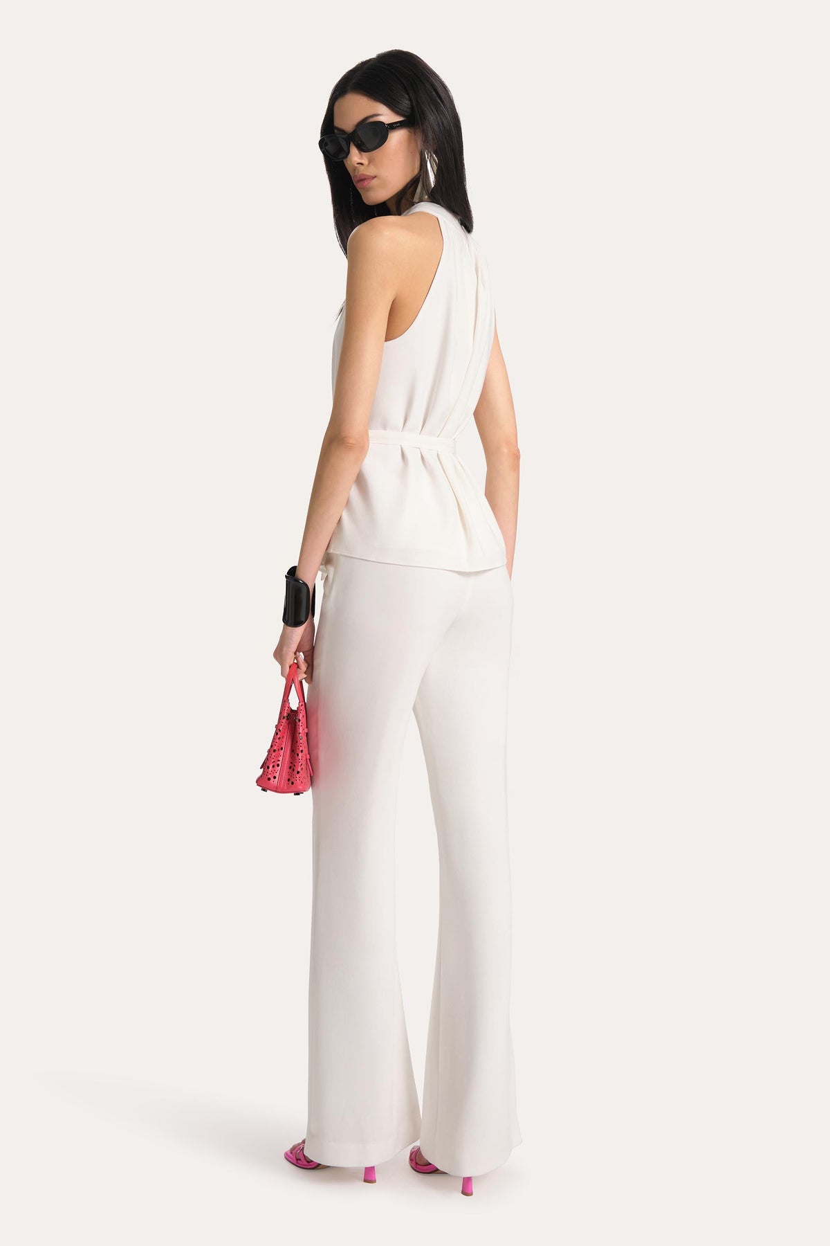 Elie Tahari Amina Fluid Crepe Halter Top