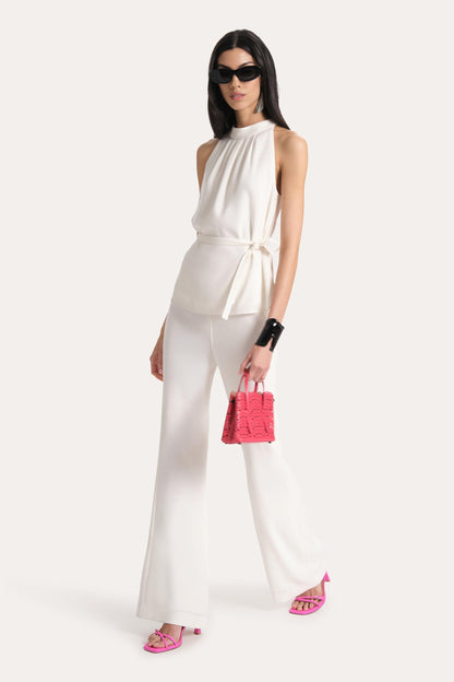 Elie Tahari Amina Fluid Crepe Halter Top