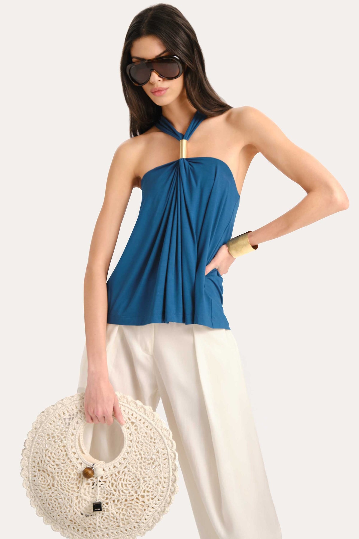 Elie Tahari Lila Halterneck Top