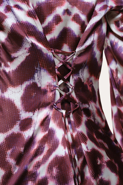 Elie Tahari Lila Ikat Silk Button Down
