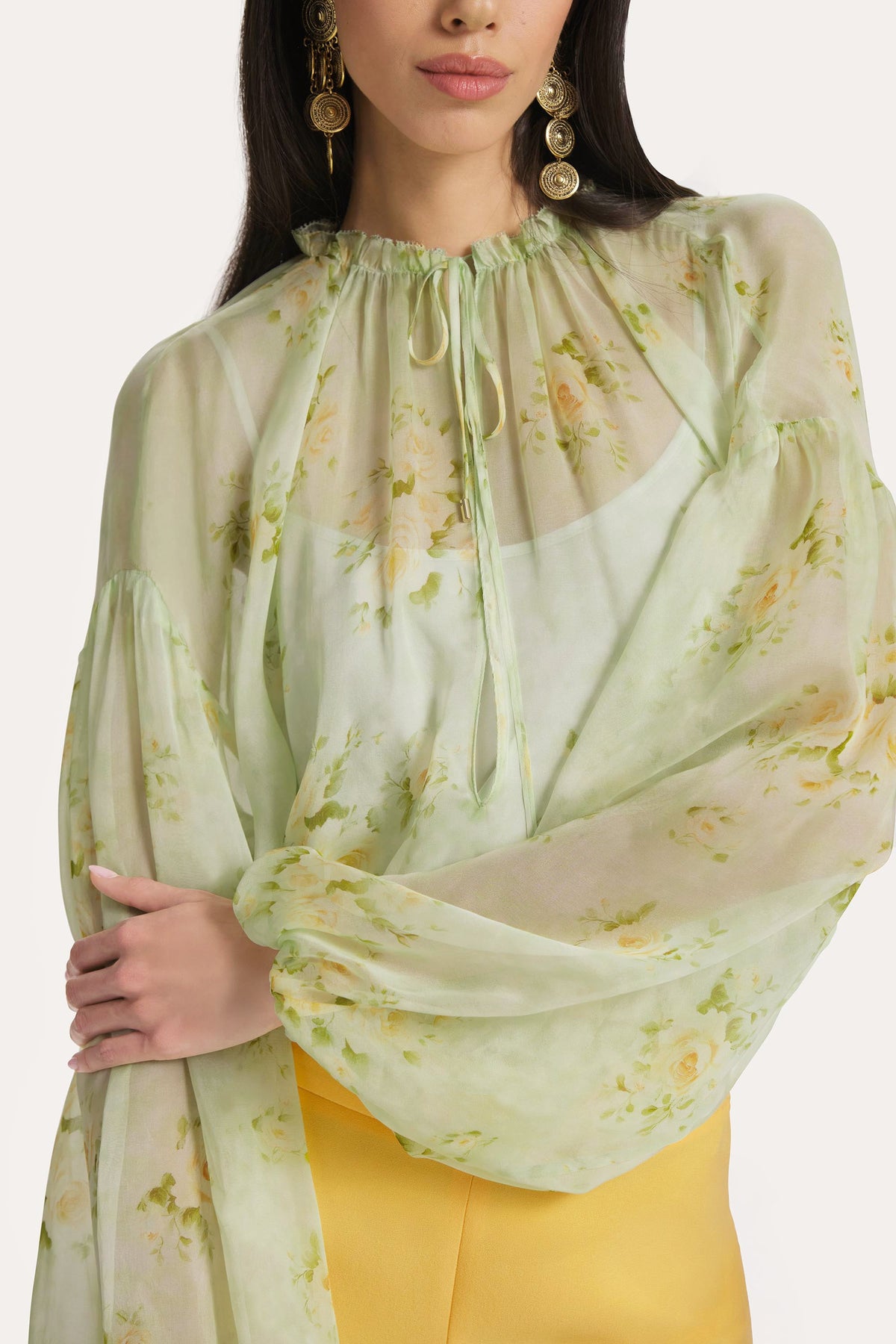 Elie Tahari Messa Silk Chiffon Blouse