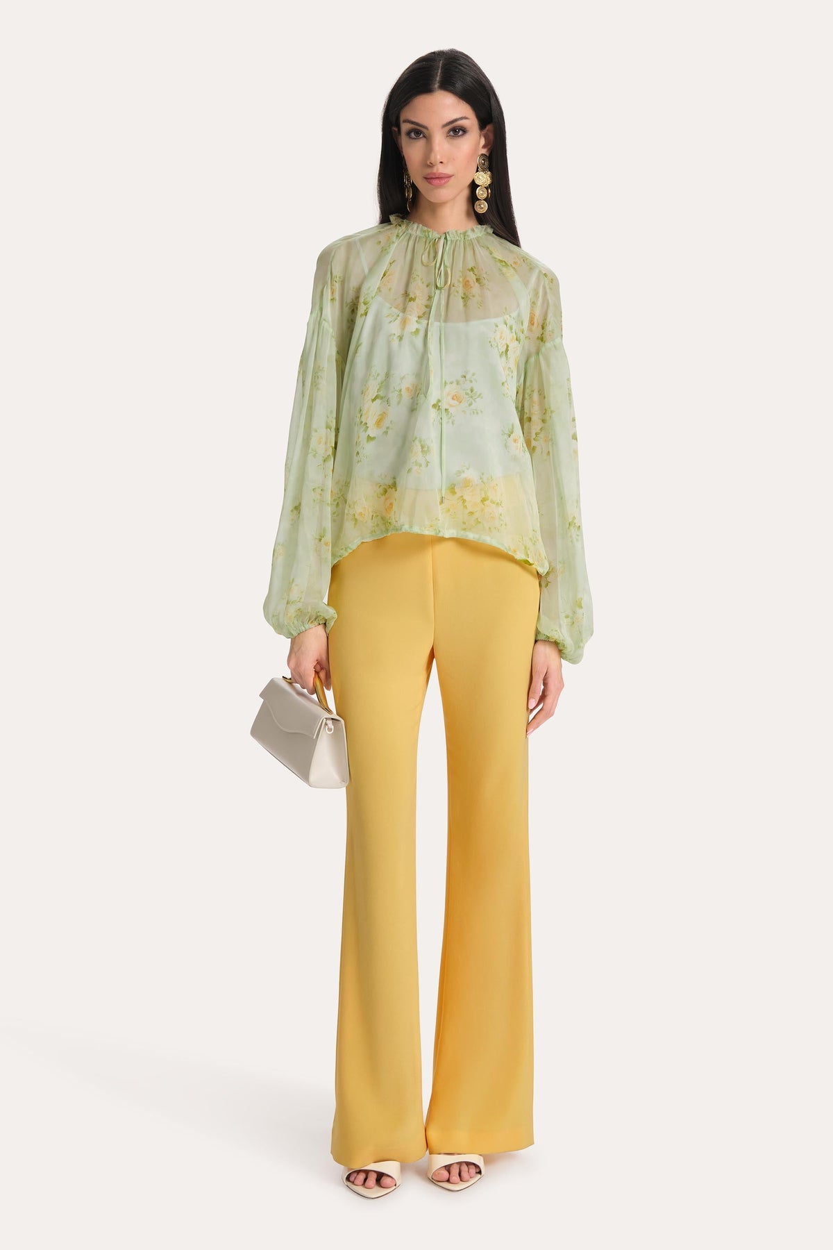 Elie Tahari Messa Silk Chiffon Blouse