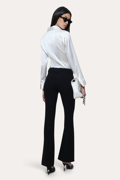 Elie Tahari Anya Silk Charmeuse Ruched Shirt