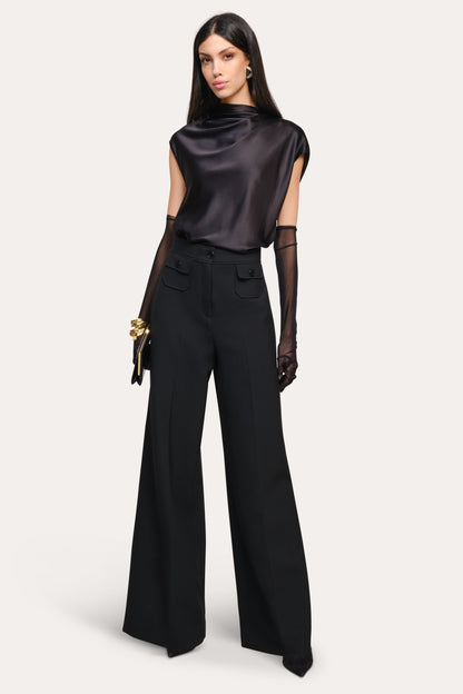 Elie Tahari Diane Silk Draped Blouse