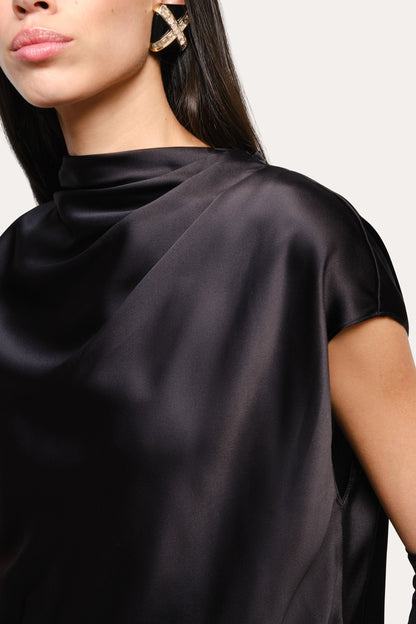 Elie Tahari Diane Silk Draped Blouse