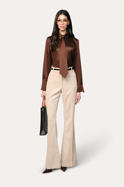 Elie Tahari Silk Tie Button Down