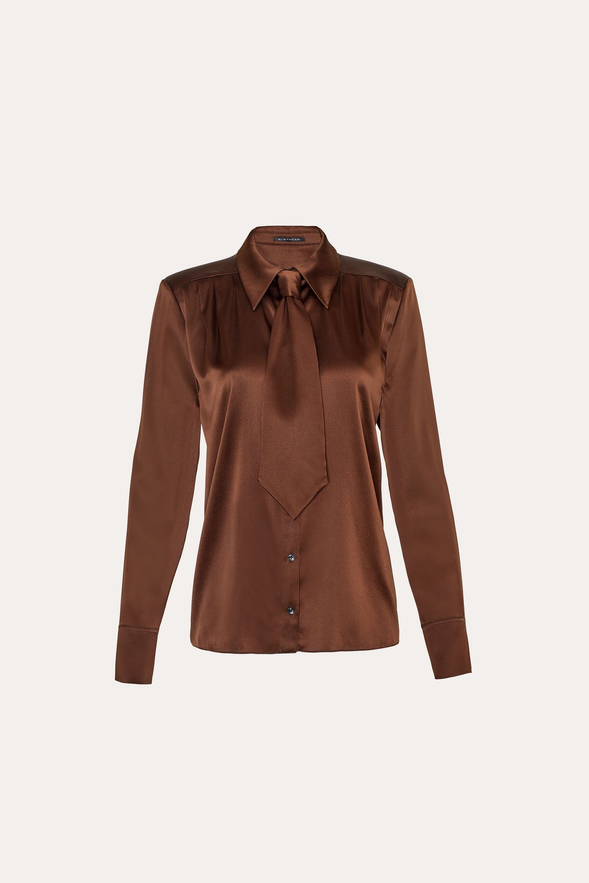 Elie Tahari Silk Tie Button Down