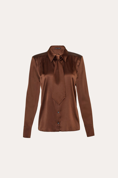Elie Tahari Silk Tie Button Down