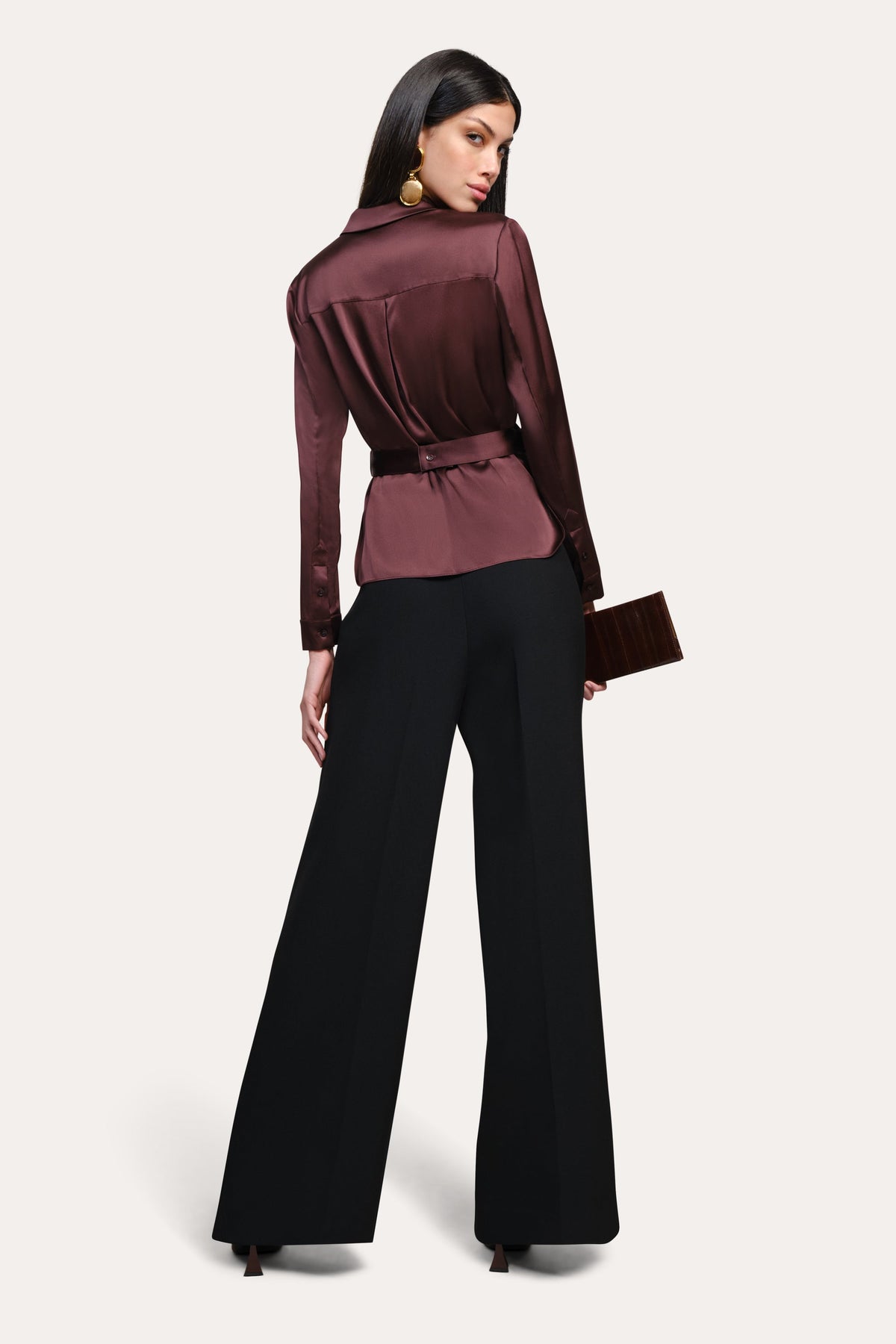 Elie Tahari Violette Silk Satin Blouse